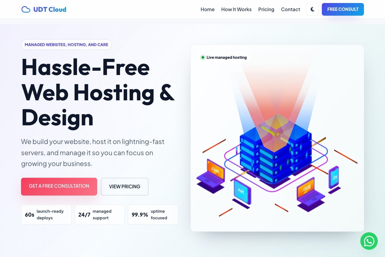 Cloud Hosting Portal screenshot